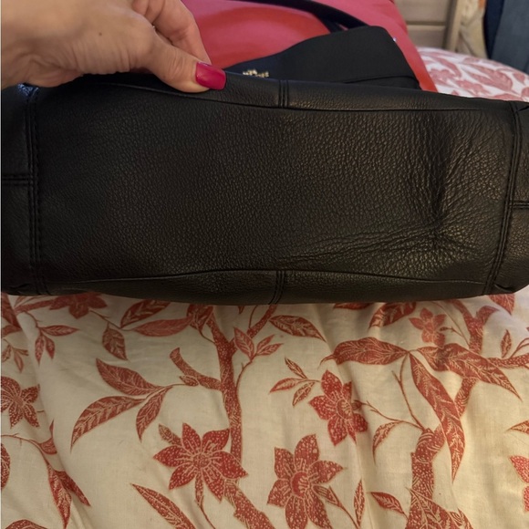 Coach Black Leather Shoulder Bag with Tassel Accents - Picture 15 of 16